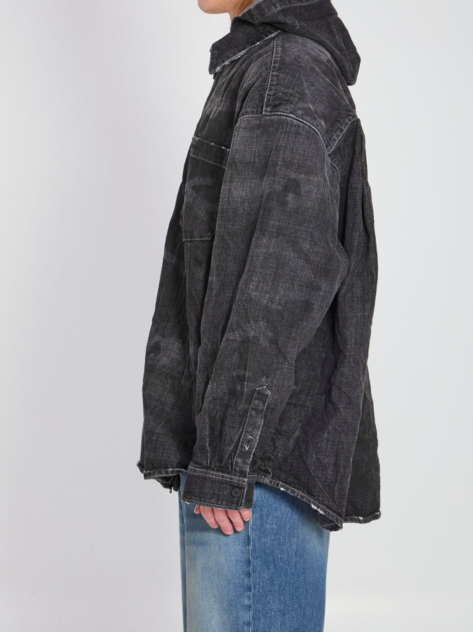 Balenciaga Hooded Denim Parka