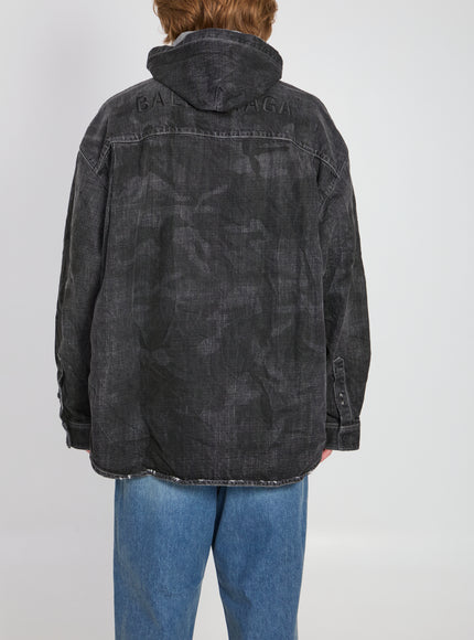 Balenciaga Hooded Denim Parka