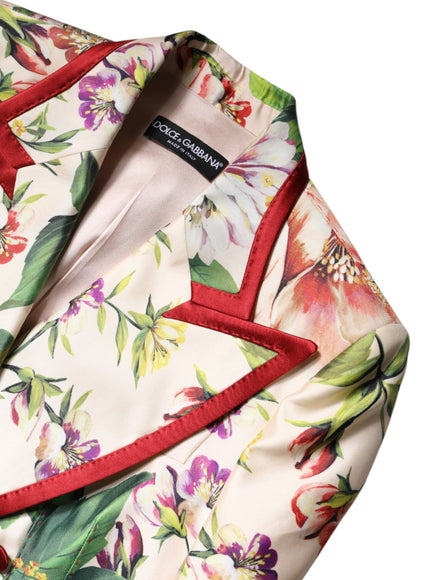 Dolce & Gabbana Floral Silk Double-Breasted Blazer