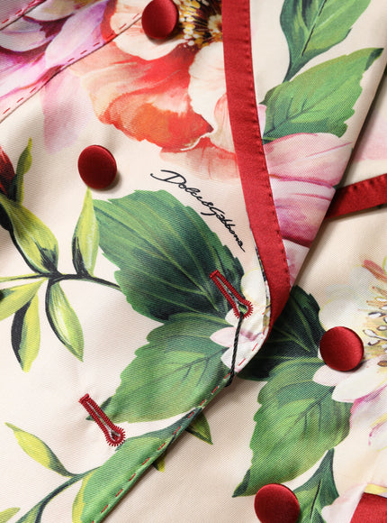 Dolce & Gabbana Floral Silk Double-Breasted Blazer