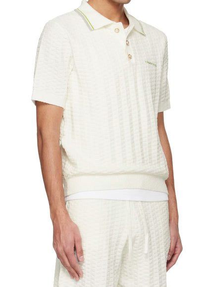 Casablanca Tennis Bouclé Polo Shirt