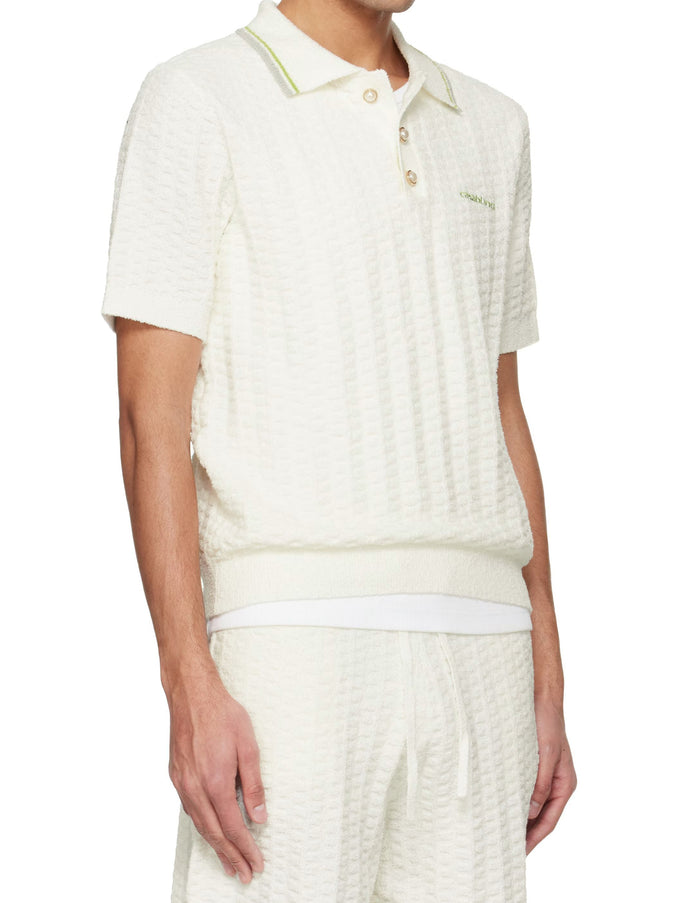 Casablanca Tennis Bouclé Polo Shirt