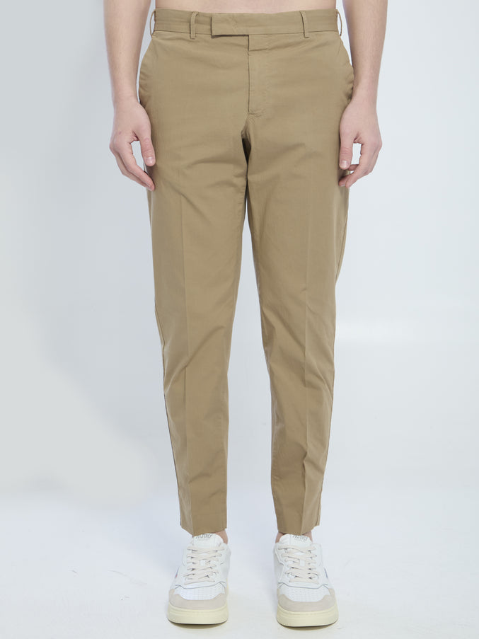 Pt Torino Rebel Stretch Cotton Pants Brown