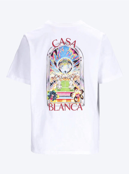 Casablanca Tennis Landscape Print T-shirt