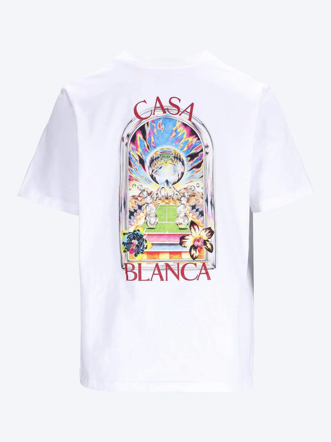 Casablanca Tennis Landscape Print T-shirt