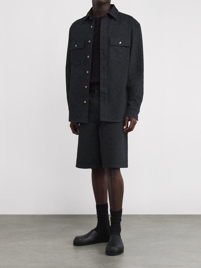 Casablanca Laser Monogram Overshirt Black