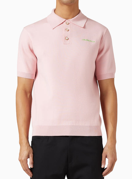 Casablanca Wool-blend Polo Shirt Pink