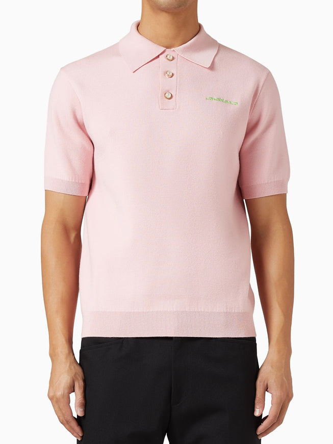 Casablanca Wool-blend Polo Shirt Pink