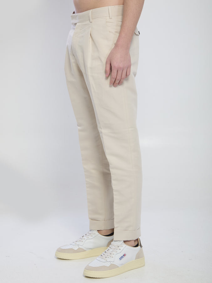 Pt Torino Rebel Pants In Linen And Cotton