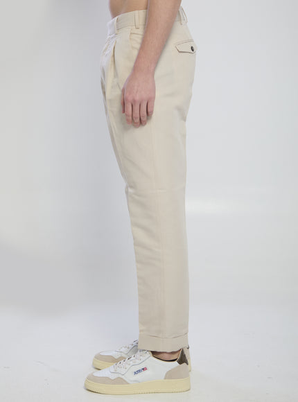 Pt Torino Rebel Pants In Linen And Cotton
