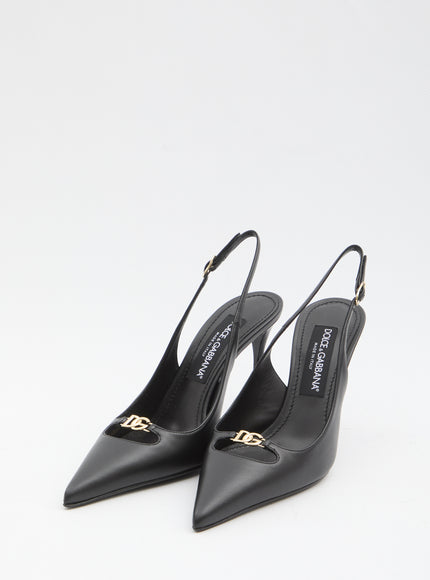 Dolce & Gabbana Slingback Pumps In Silk Nappa
