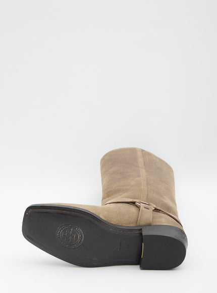 Golden Goose High Biker Boots In Suede