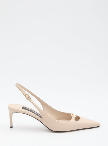 Dolce & Gabbana Slingback Pumps In Silk Nappa Pink