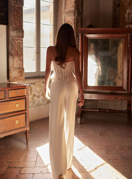 Emmalise Bridal Corset Top with Skirt or Pants Corset + Pants