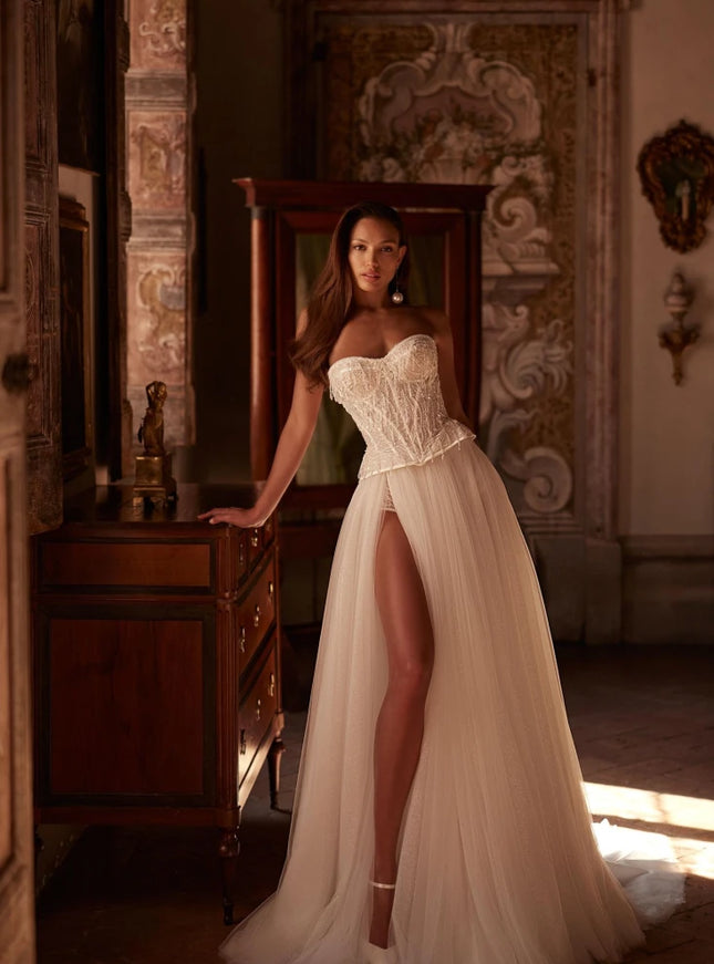 Emmalise Bridal Corset Top with Skirt or Pants