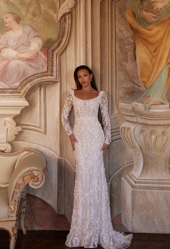 Pollardi Marisella Mermaid Lace Wedding Gown