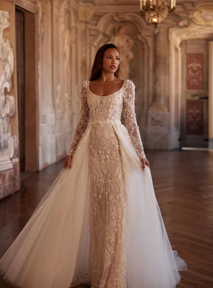 Pollardi Marisella Mermaid Lace Wedding Gown