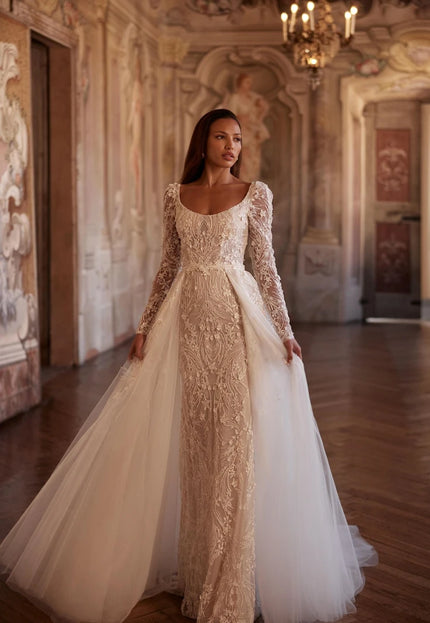 Pollardi Marisella Mermaid Lace Wedding Gown