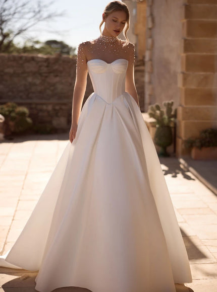 Ara Mikado A-Line Wedding Gown