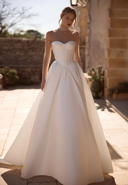 Ara Mikado A-Line Wedding Gown