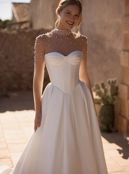 Ara Mikado A-Line Wedding Gown