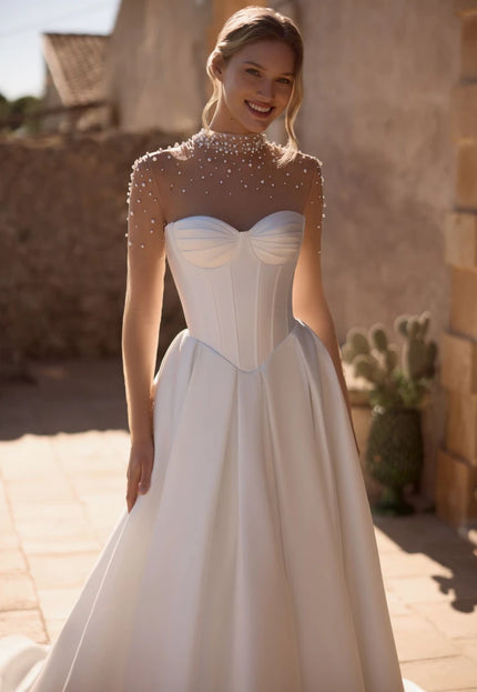 Ara Mikado A-Line Wedding Gown