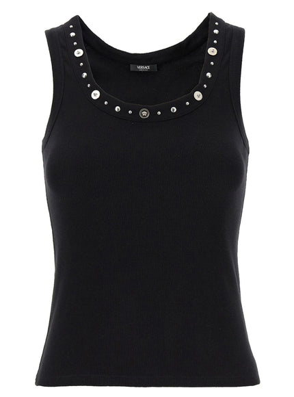 Versace Tank Top Emboidery Studs Black