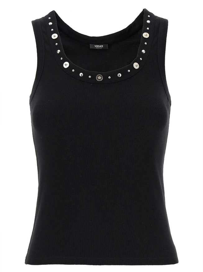 Versace Tank Top Emboidery Studs Black