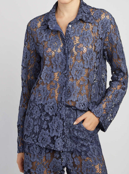 Federica Tosi Lace Shirt Blue