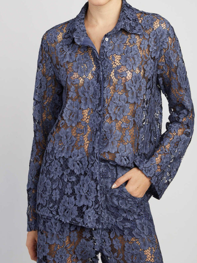 Federica Tosi Lace Shirt Blue