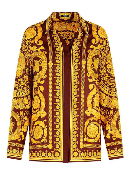 Versace Baroque Heritage Print Shirt Bordeaux