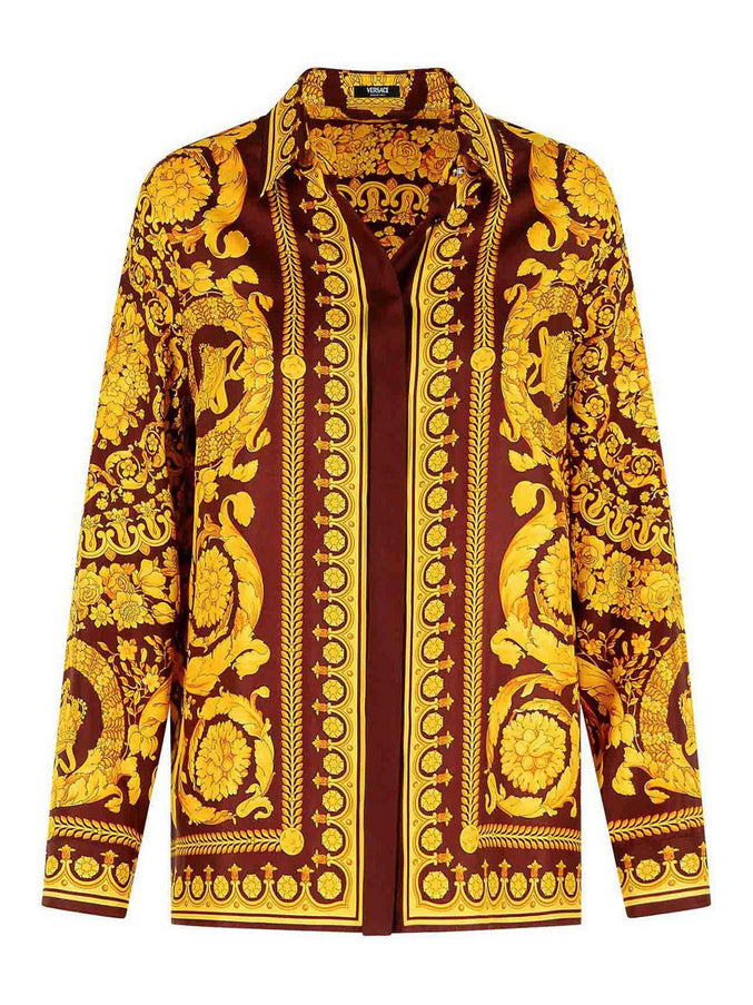 Versace Baroque Heritage Print Shirt Bordeaux
