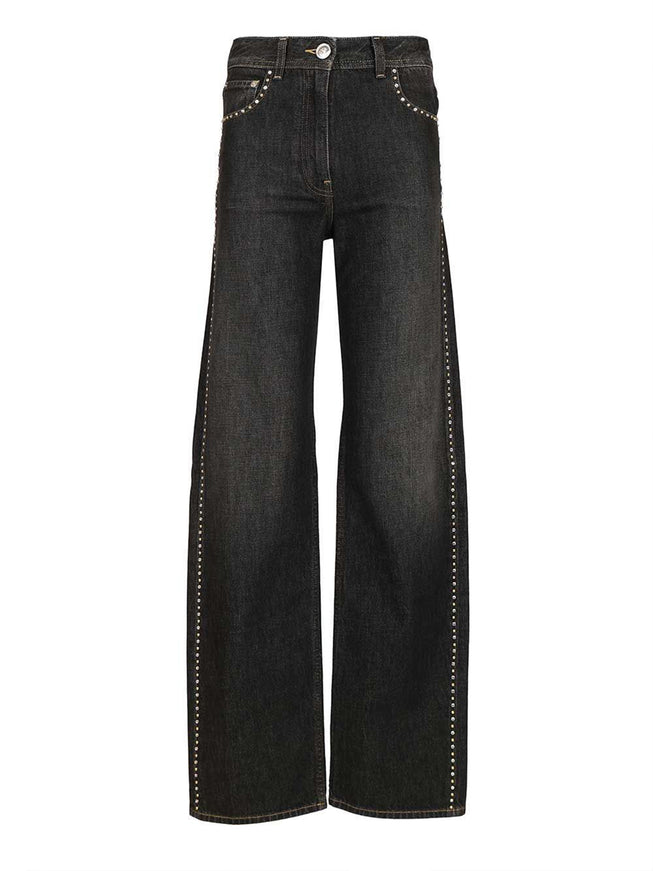 Versace Jeans With Studs Black
