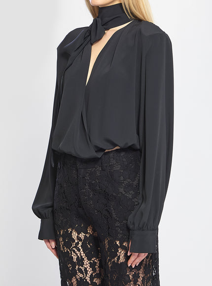 Federica Tosi Cross-over Blouse With Scarf