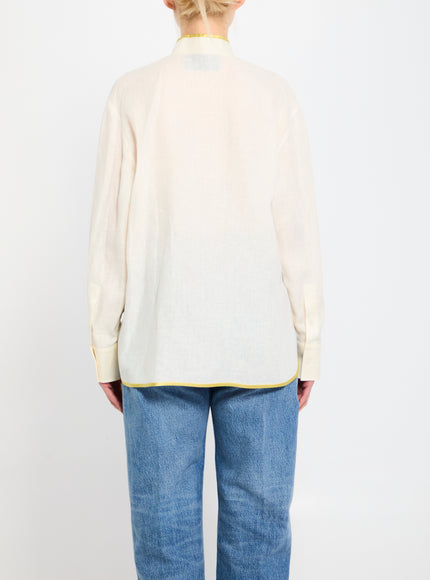 Valentino Garavani Linen Shirt With Embroidery