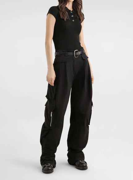 Dolce & Gabbana Ribbed Polo-style Top