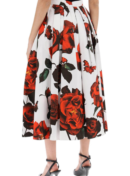 Alexander Mcqueen tudor rose pleated