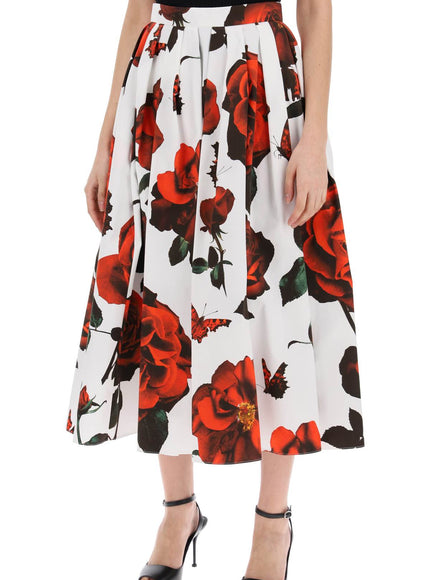 Alexander Mcqueen tudor rose pleated