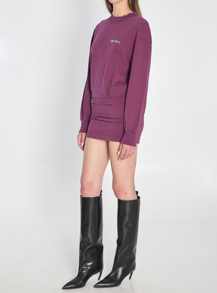 The Attico Mini Dress In Burgundy