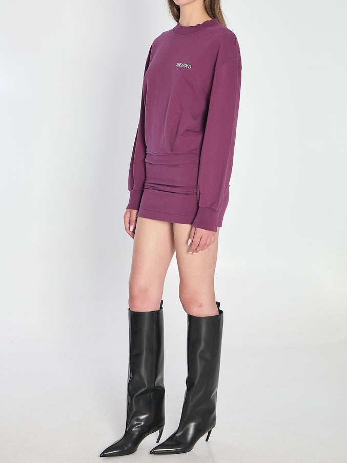 The Attico Mini Dress In Burgundy