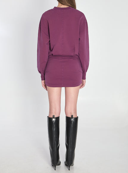 The Attico Mini Dress In Burgundy