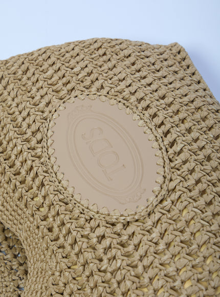 Tod's Raffia Shopping Bag Medium