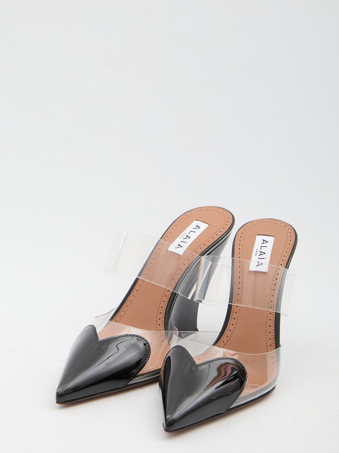 Alaia Le Coeur Wedge Mules