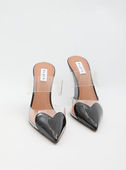 Alaia Le Coeur Wedge Mules