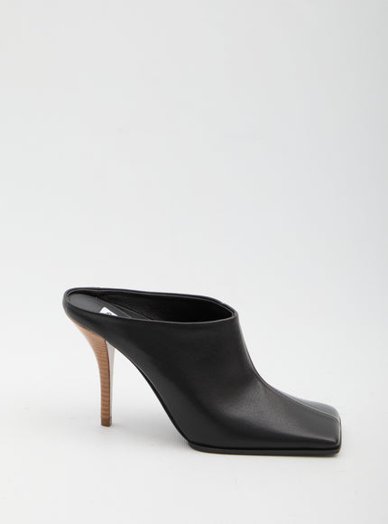 Alaia Square-toe Mules Black