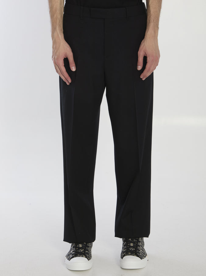 Dior Homme Wide Wool Trousers Black