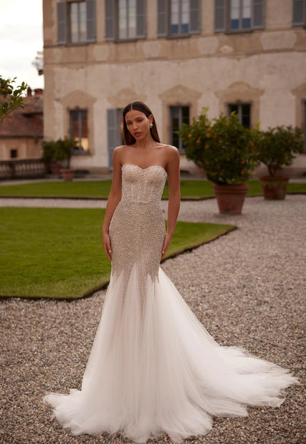 Valencia Beaded Mermaid Wedding Gown