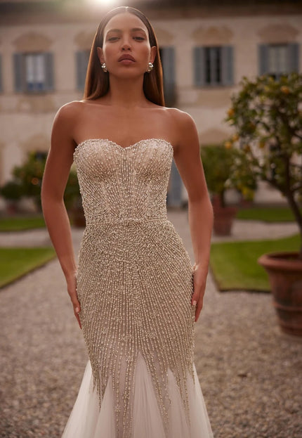 Valencia Beaded Mermaid Wedding Gown
