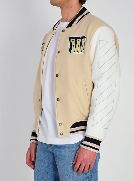 Off White Varsity Bomber Jacket