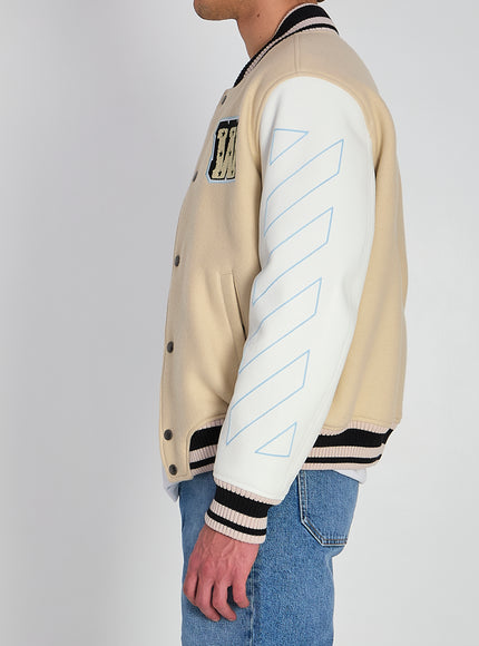 Off White Varsity Bomber Jacket